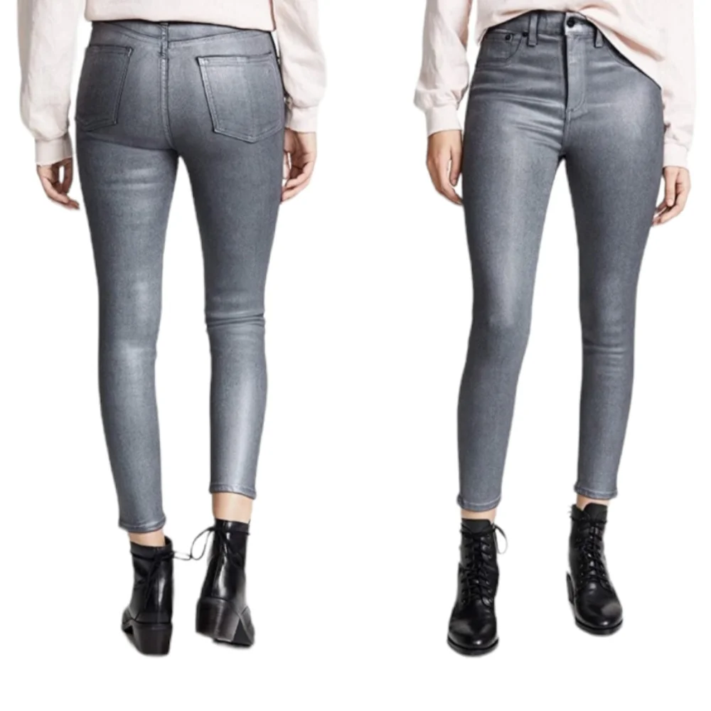 NWT Rag & Bone Coated High Rise Ankle Skinny